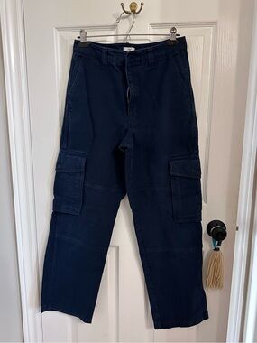 TNA Women’s Navy Cargo Pants with Multiple Pockets
